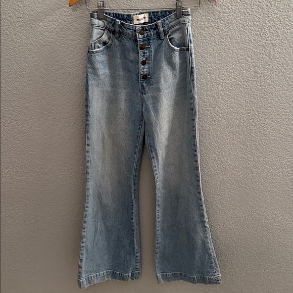 Rolla’s Eastcoast 70s Flare High Waist Organic Vintage Denim Jeans Size 25 - Picture 3 of 9